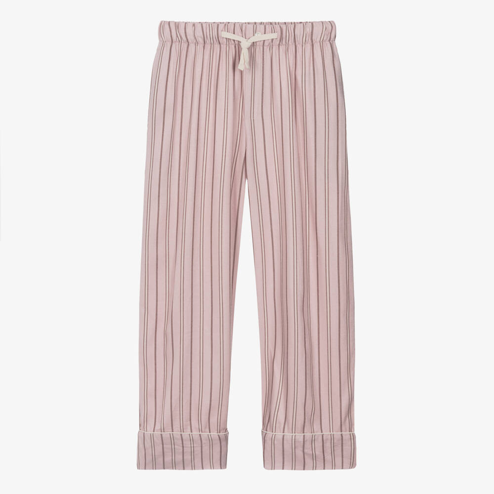Molo-Girls Pink Striped Drawstring Trousers | Childrensalon Outlet