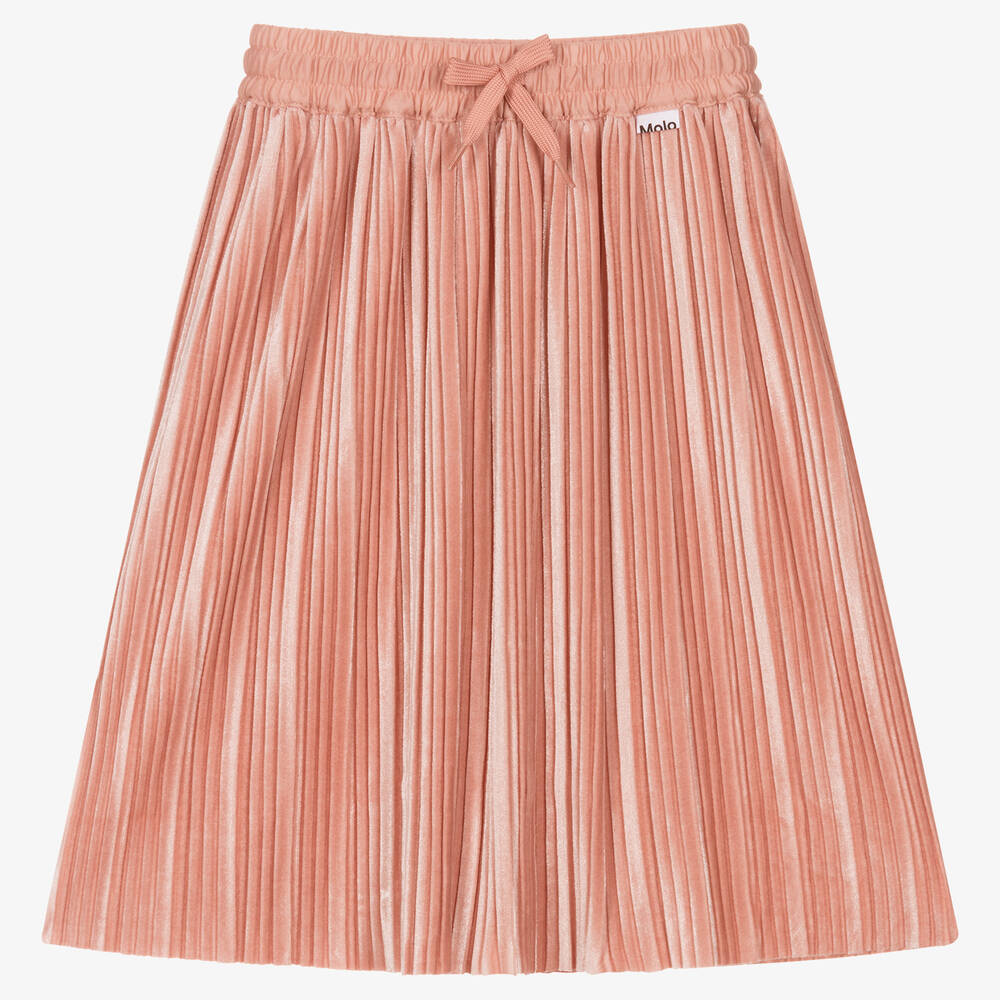 Molo - Girls Pink Velour Skirt | Childrensalon