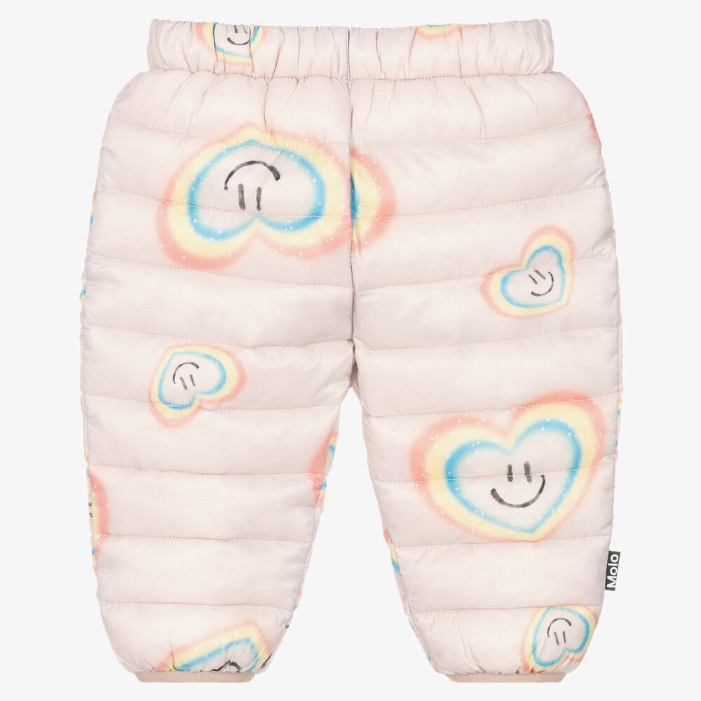 Molo - Girls Pink Water-Repellent Padded Trousers | Childrensalon