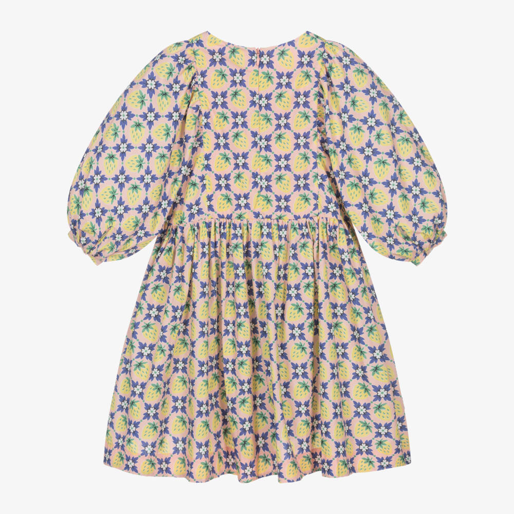 Molo-Girls Pink & Yellow Berry Dress | Childrensalon Outlet