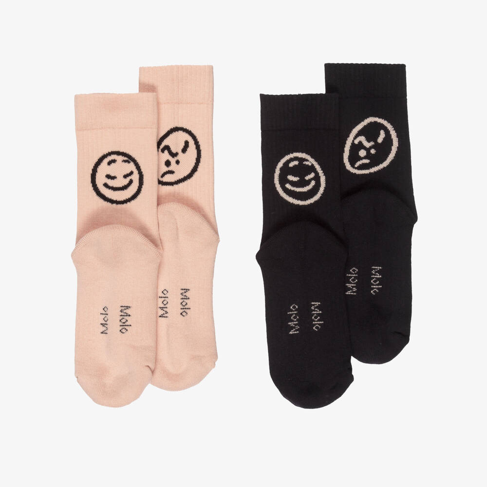 Molo-Girls Playful Smiley Face Socks | Childrensalon Outlet