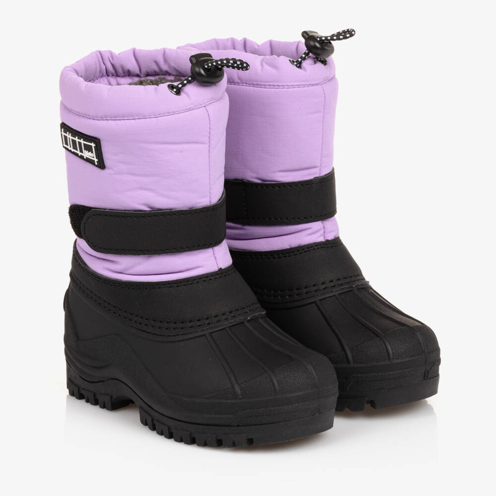 Molo-Girls' Plush Lilac Winter Boots | Childrensalon Outlet