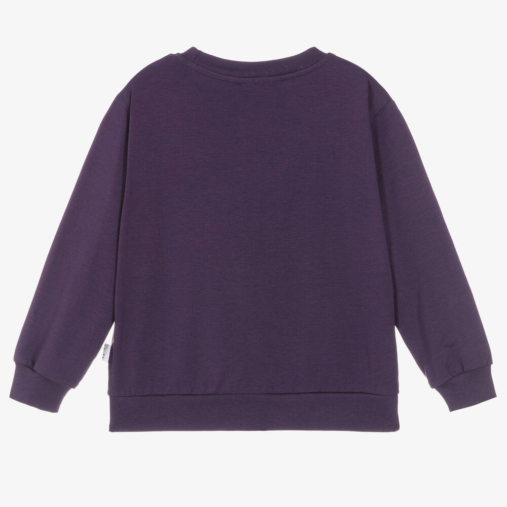 Molo-Girls Purple Cotton Horses Top | Childrensalon Outlet