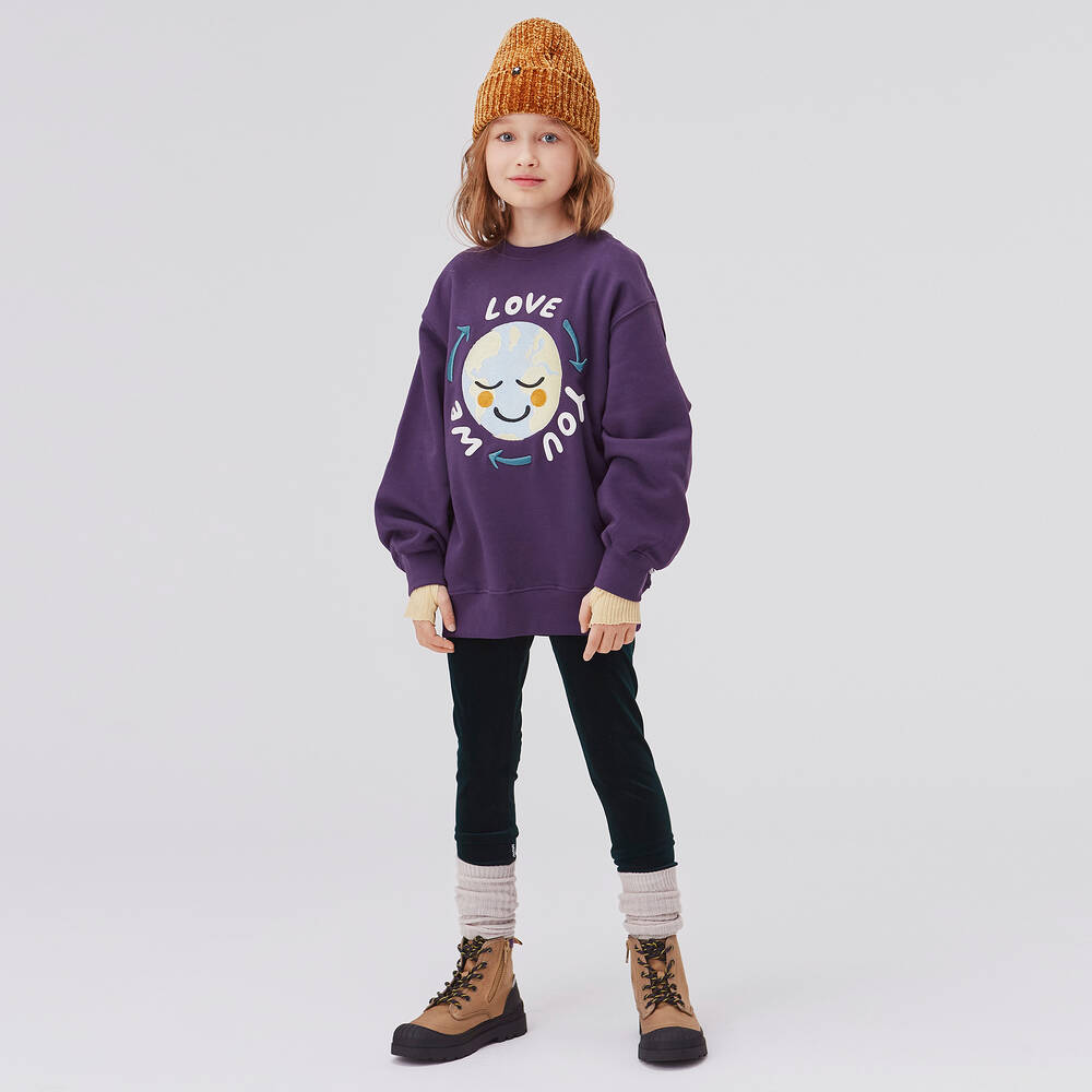 Molo-Фиолетовый хлопковый свитшот для девочек | Childrensalon Outlet