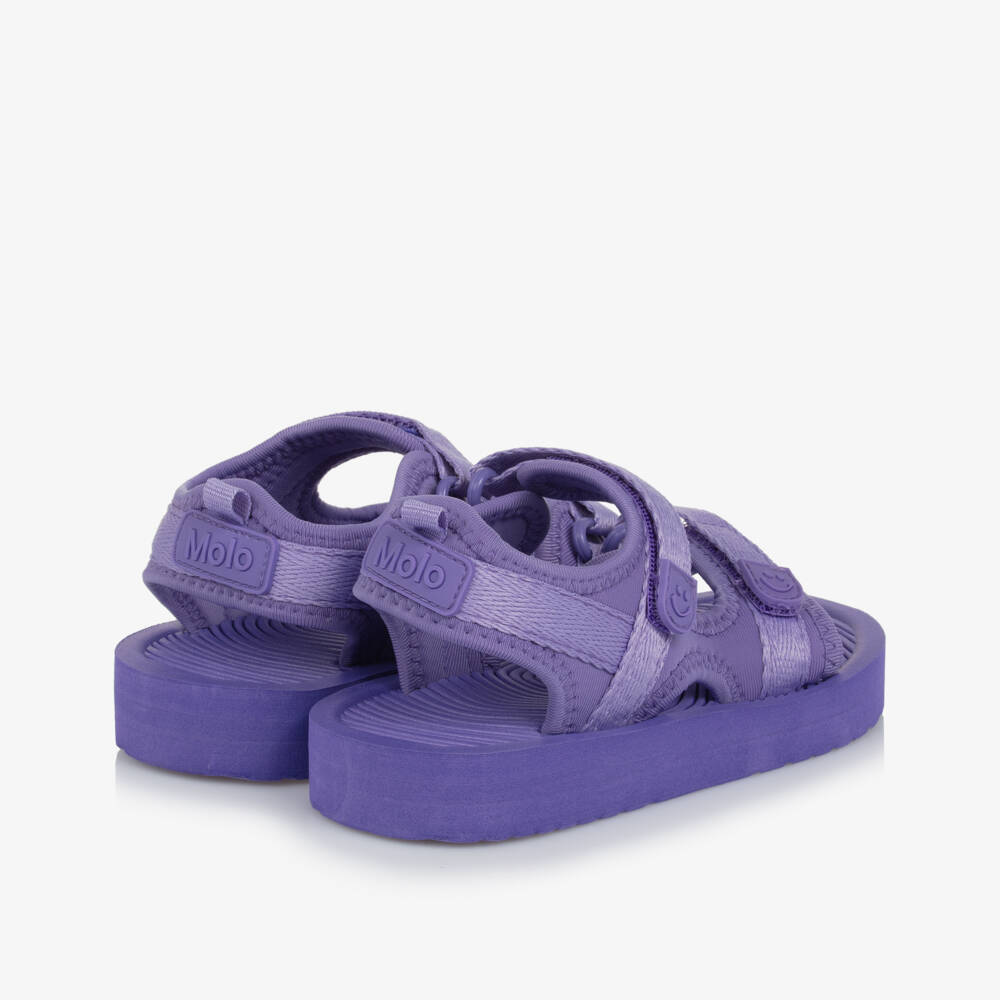 Molo-صنادل أرجوانية بشريط رغوي للبنات | Childrensalon Outlet
