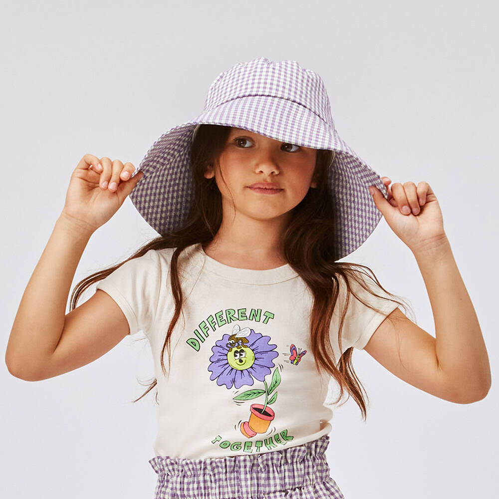 Molo-Фиолетовая шляпа в мелкую клетку | Childrensalon Outlet