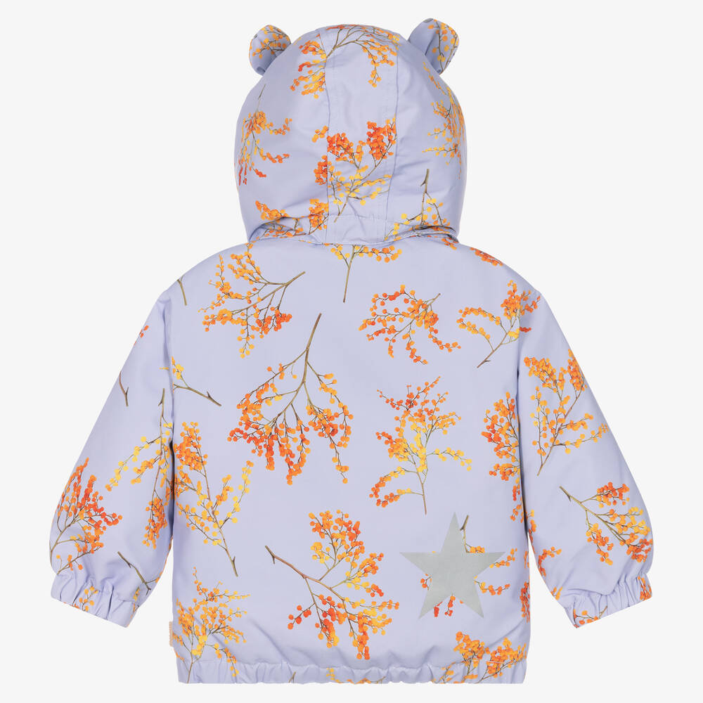 Molo-Girls Purple Mimosa Waterproof Jacket | Childrensalon Outlet