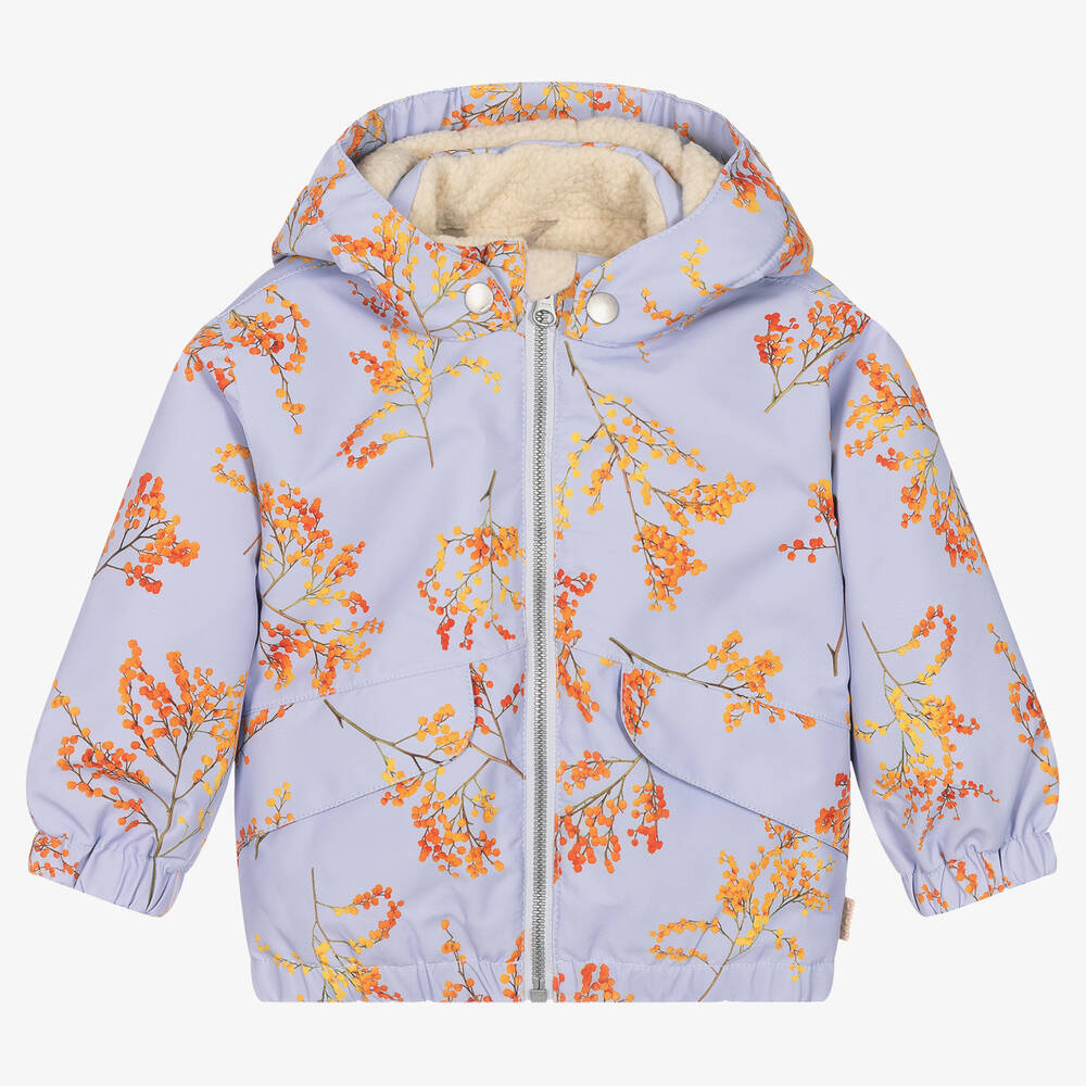 Molo-Girls Purple Mimosa Waterproof Jacket | Childrensalon Outlet