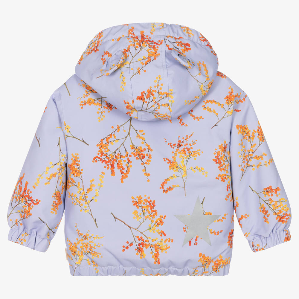 Molo-Girls Purple Mimosa Waterproof Jacket | Childrensalon Outlet
