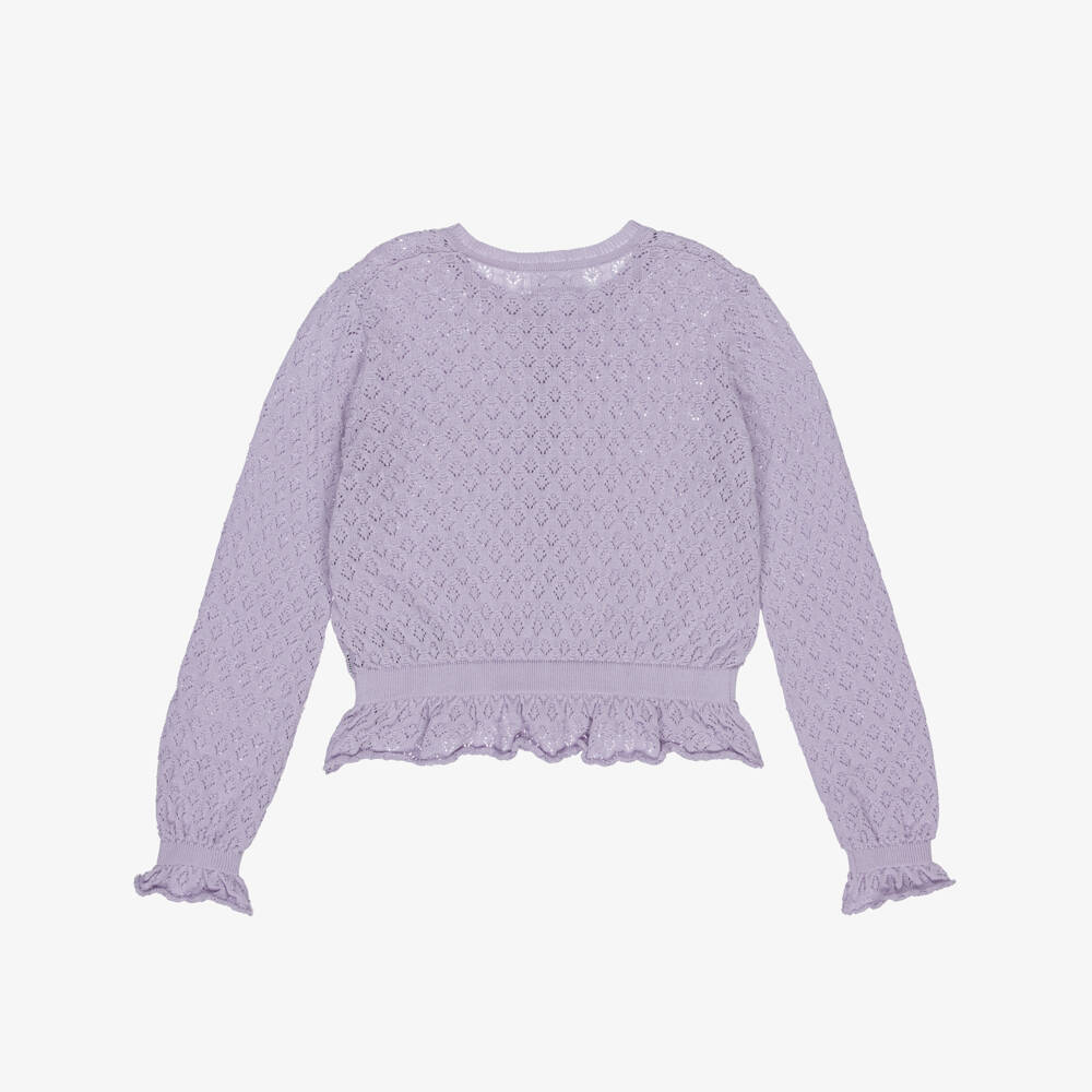 Molo-Кардиган из органического хлопка лаванда для девочек | Childrensalon Outlet