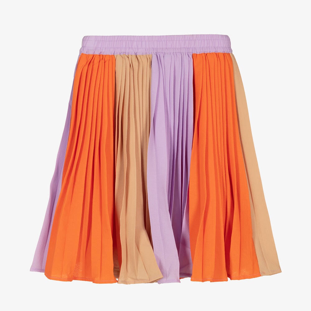 Molo-Girls Purple Pleated Skirt | Childrensalon Outlet