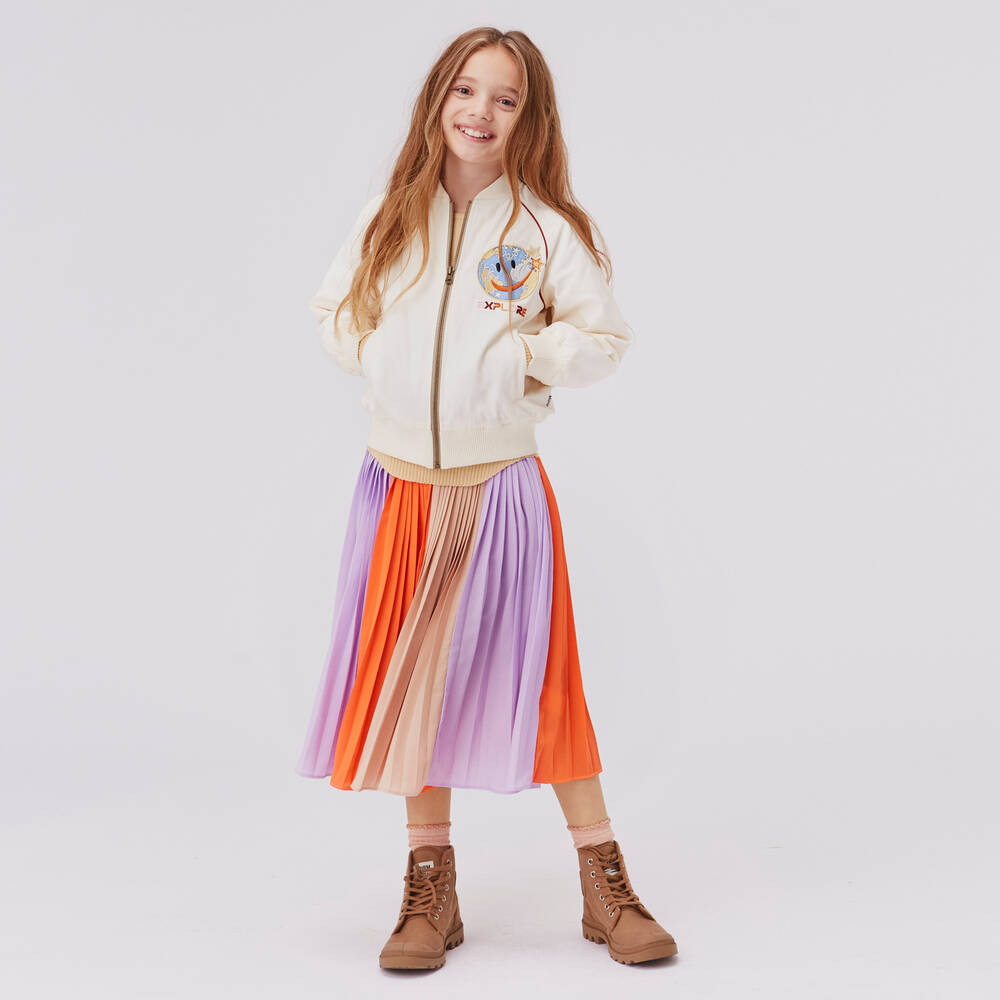 Molo-Girls Purple Pleated Skirt | Childrensalon Outlet