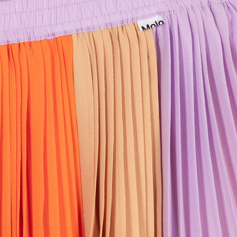 Molo-Girls Purple Pleated Skirt | Childrensalon Outlet