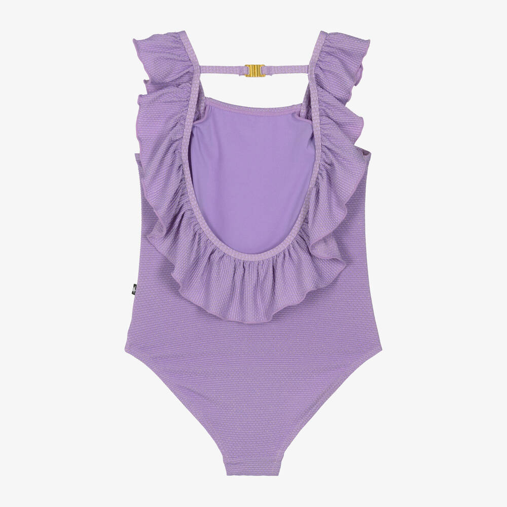 Molo-Girls Purple Sparkle Swimsuit (UPF50+) | Childrensalon Outlet