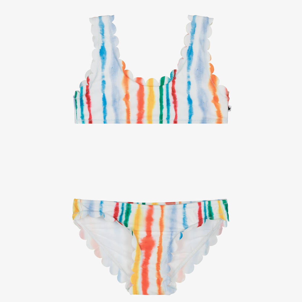 Molo-Girls Rainbow Stripe Bikini (UPF50+) | Childrensalon Outlet