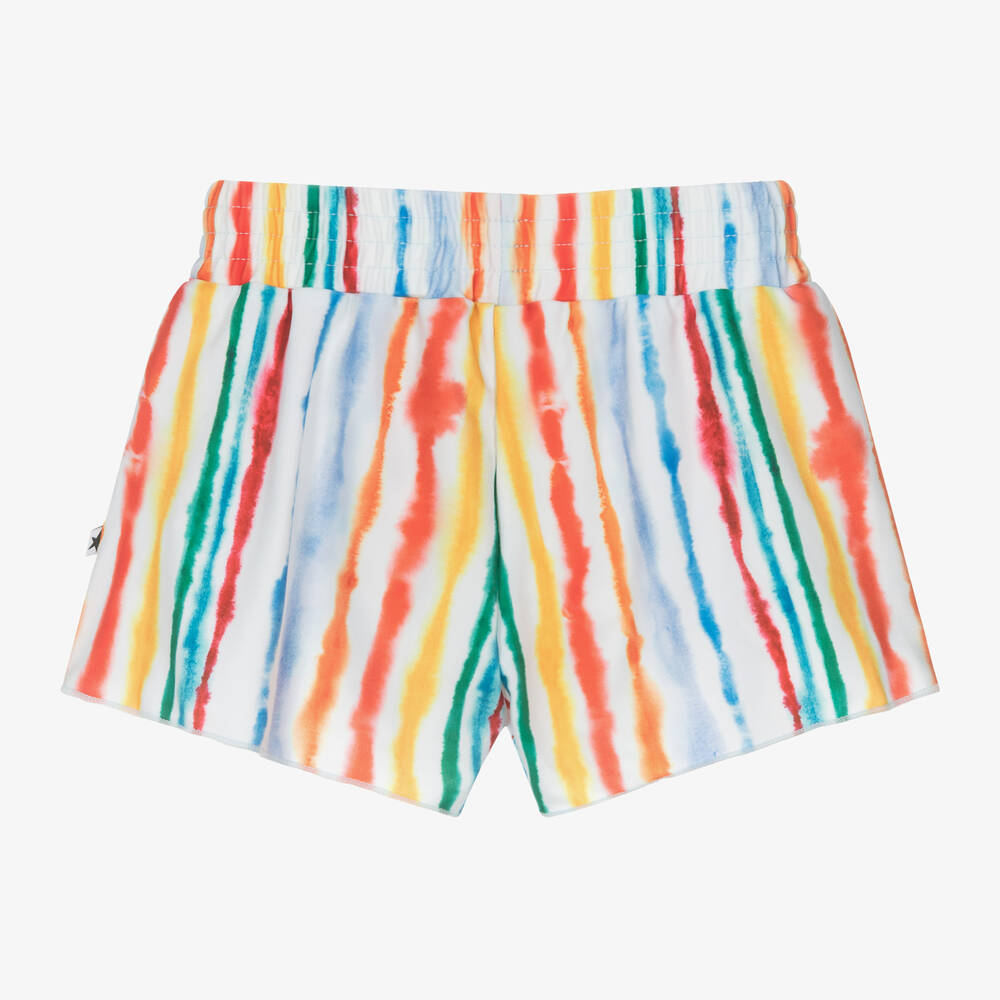 Molo-Girls Rainbow Stripe Swim Shorts (UPF50+) | Childrensalon Outlet