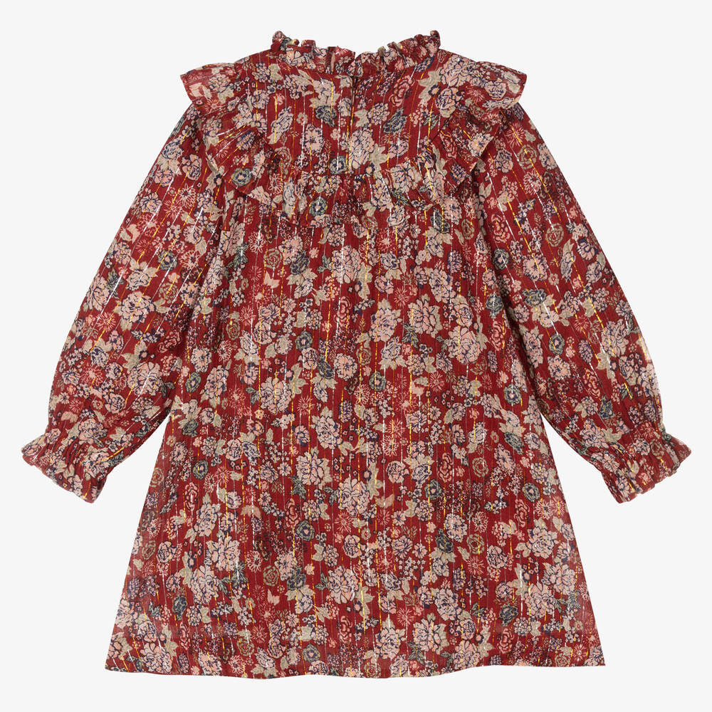 Molo-Красное платье в цветочек для девочек | Childrensalon Outlet