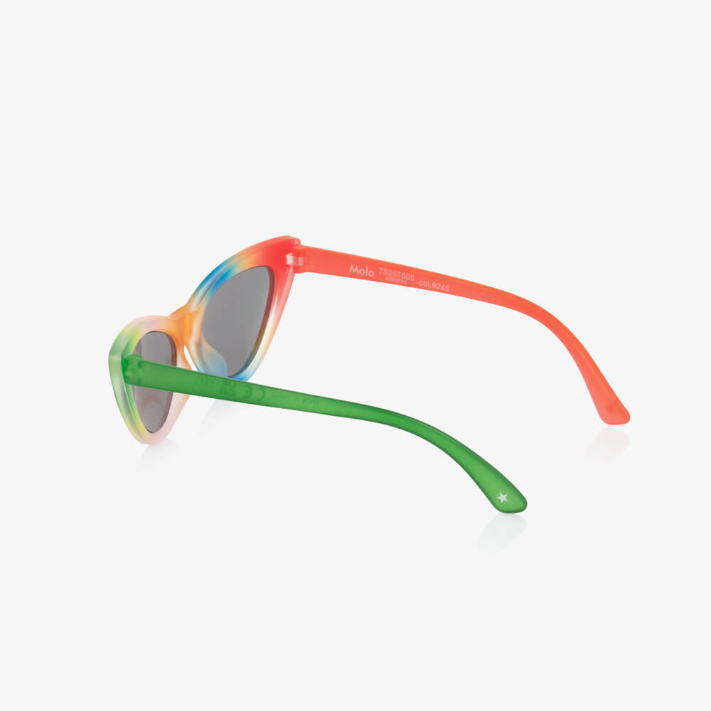 Molo-Girls Red & Green Cat-Eye Sunglasses (UVA/UVB) | Childrensalon Outlet