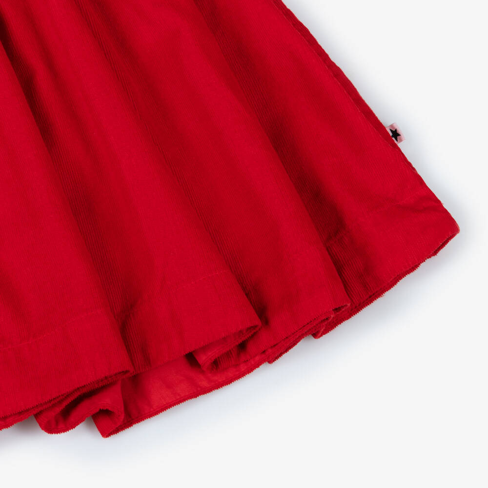 Molo-Girls Red Organic Cotton Frock | Childrensalon Outlet