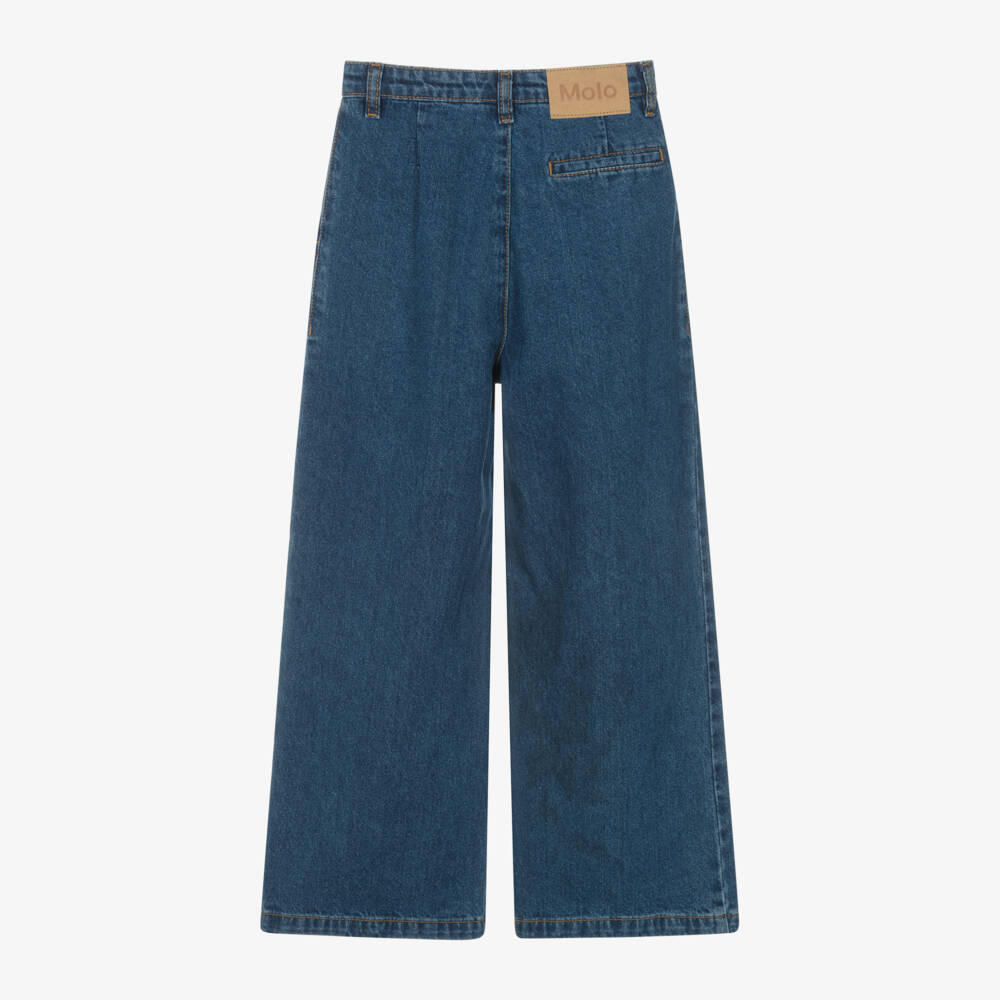 Molo-Girls Relaxed Fit Denim Trousers | Childrensalon Outlet
