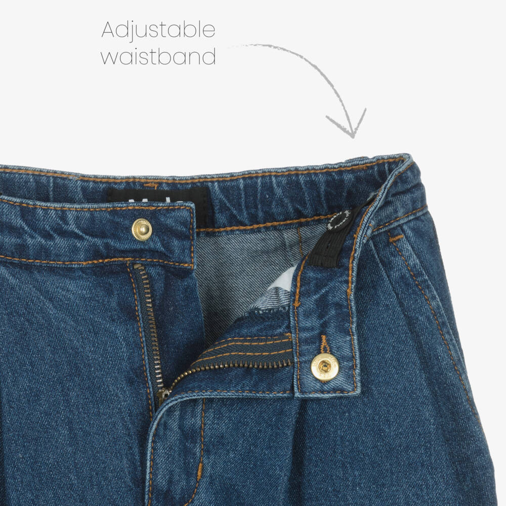 Molo-Girls Relaxed Fit Denim Trousers | Childrensalon Outlet