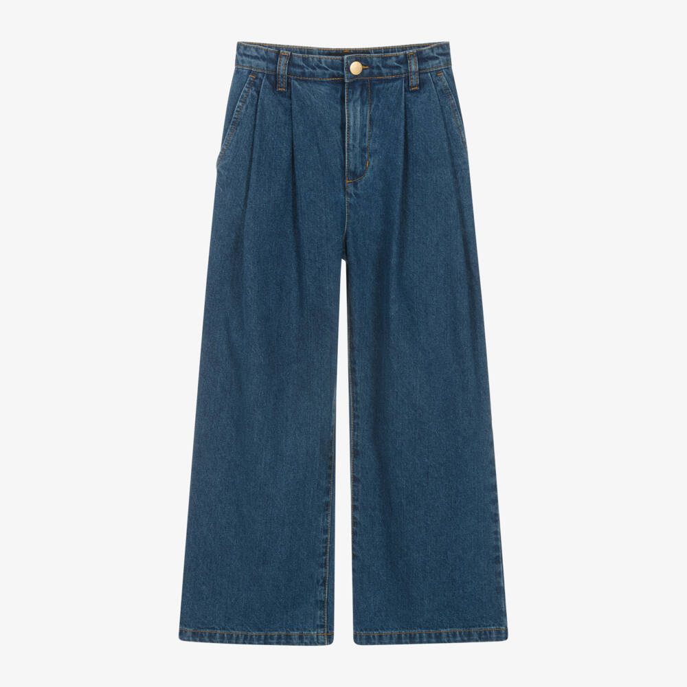 Molo-Girls Relaxed Fit Denim Trousers | Childrensalon Outlet