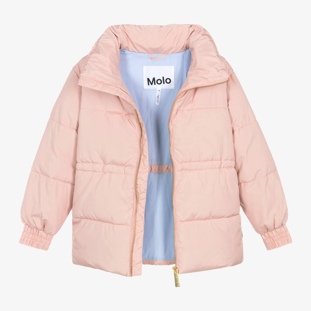 Molo-Girls Rosy Butterfly Quilted Coat | Childrensalon Outlet
