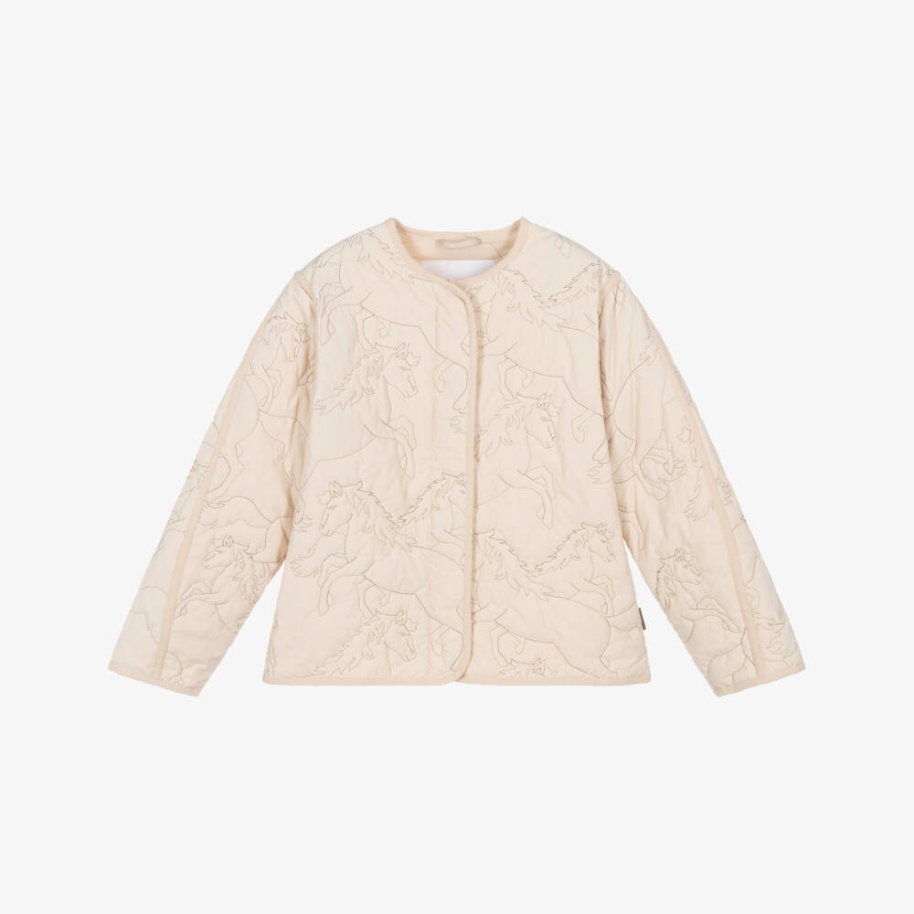 Molo-Куртка песочного цвета с стеганым узором для девочек | Childrensalon Outlet