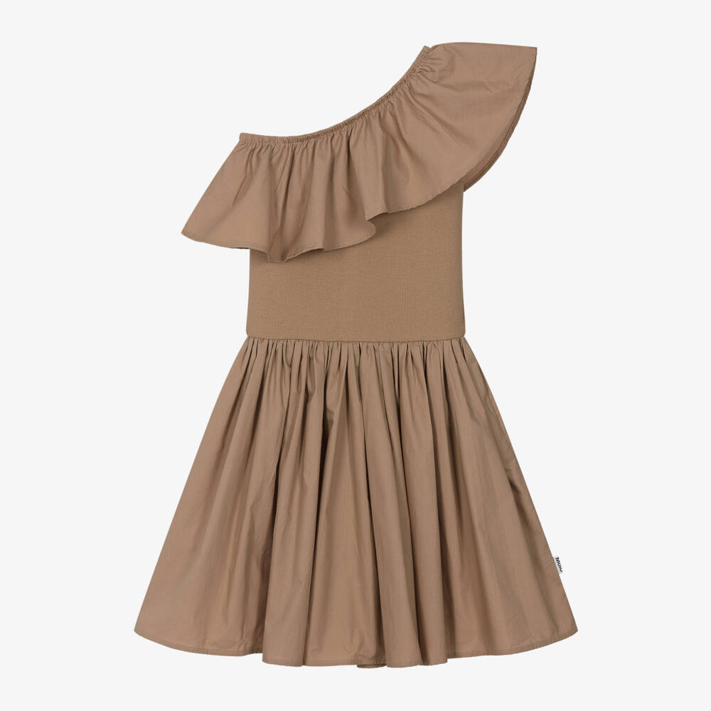 Molo-Платье из органического хлопка цвета сандал для девочек | Childrensalon Outlet