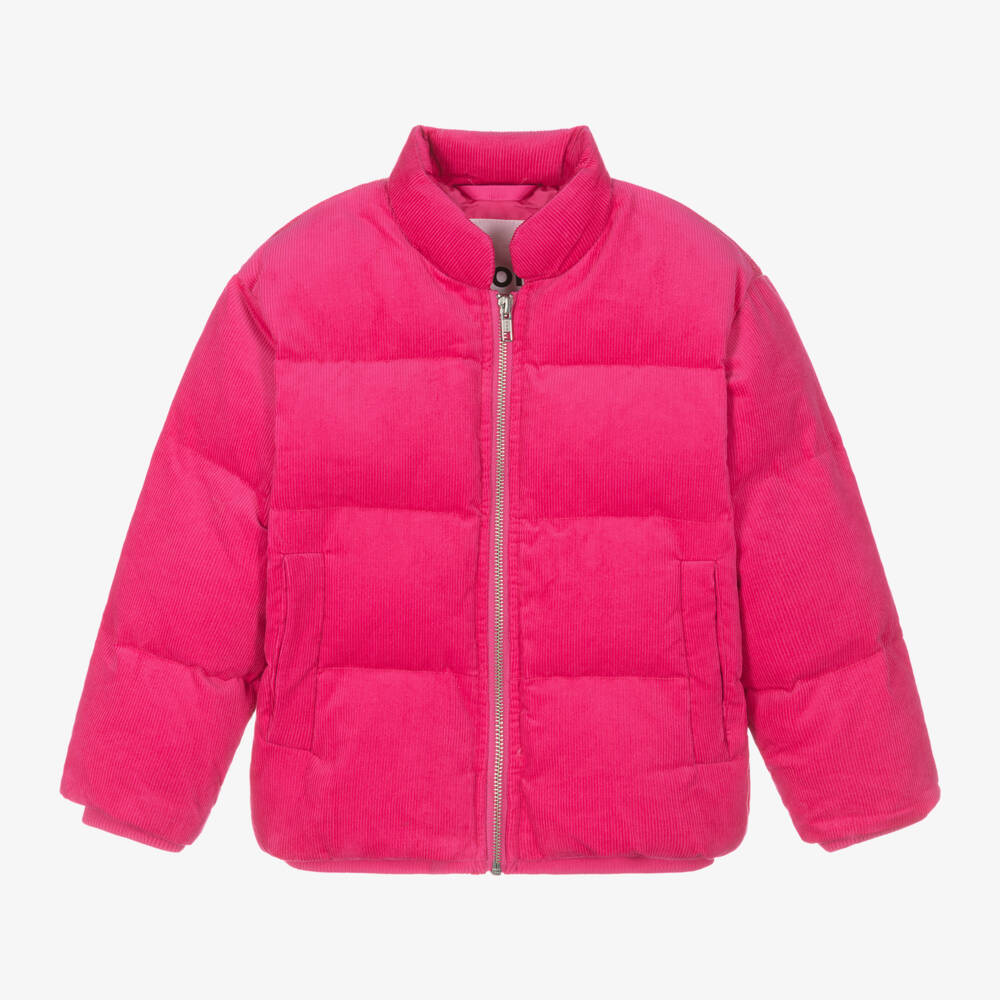 Molo-Girls Shocking Pink Cord Puffer | Childrensalon Outlet