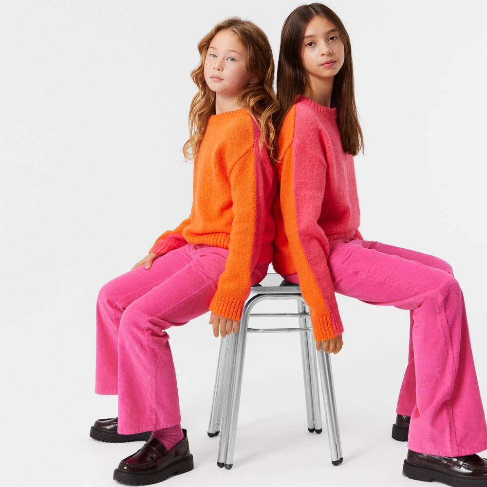 Molo-Girls Shocking Pink Corduroy Flares | Childrensalon Outlet