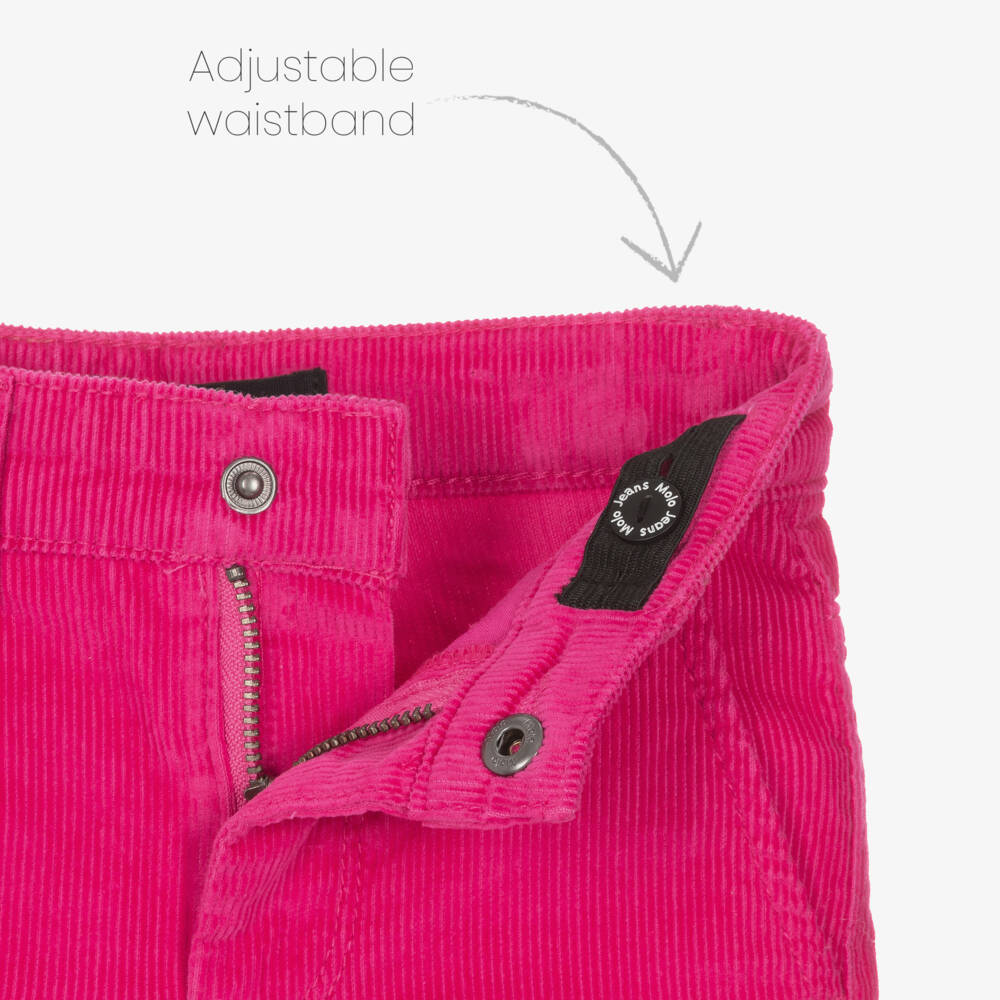 Molo-Girls Shocking Pink Corduroy Flares | Childrensalon Outlet