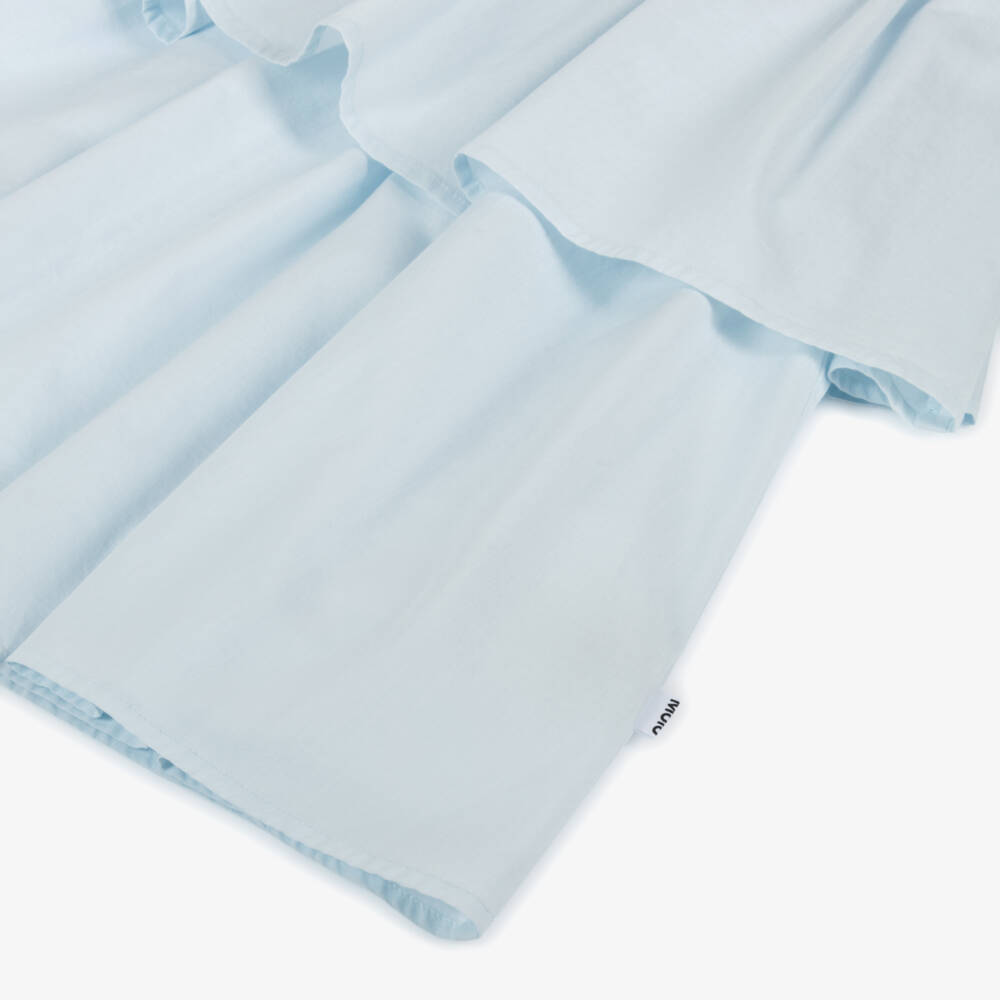 Molo-Girls Sky Blue Ruffled Cotton Skirt | Childrensalon Outlet