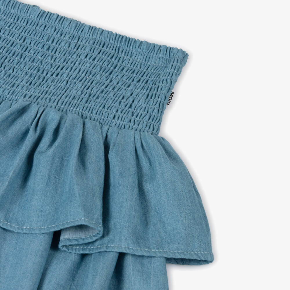 Molo-Girls Sky Indigo Layered Skirt | Childrensalon Outlet