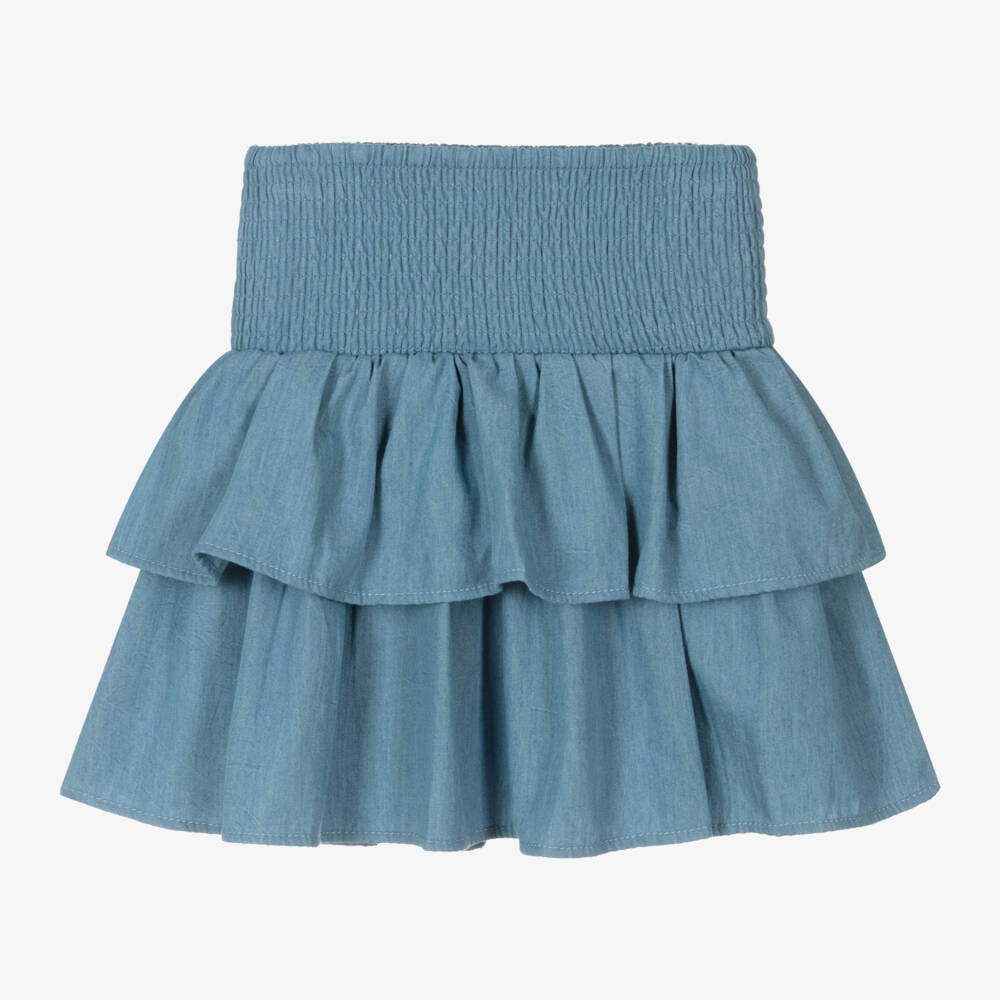 Molo-Girls Sky Indigo Layered Skirt | Childrensalon Outlet