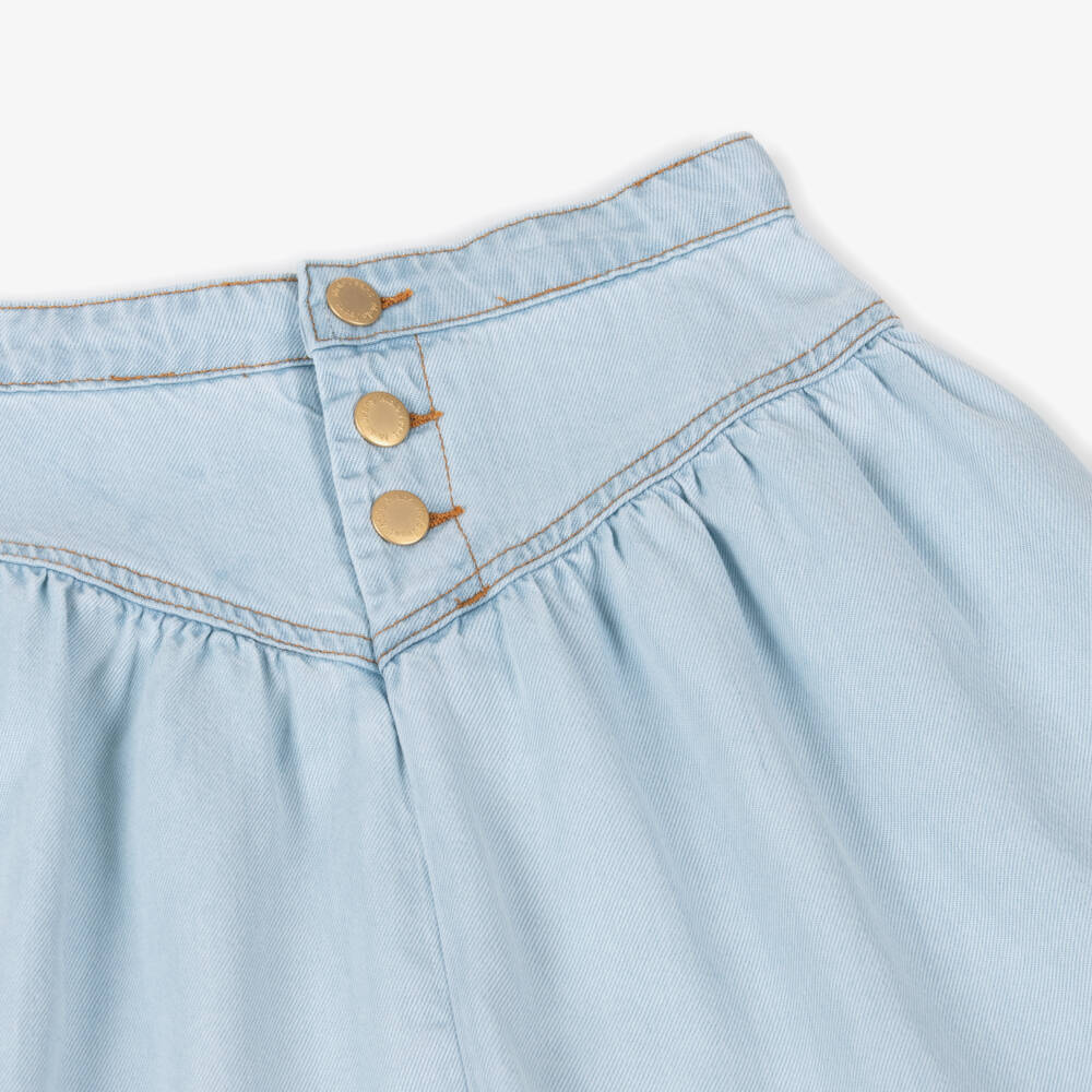 Molo-Girls Soft Blue A-Line Denim | Childrensalon Outlet