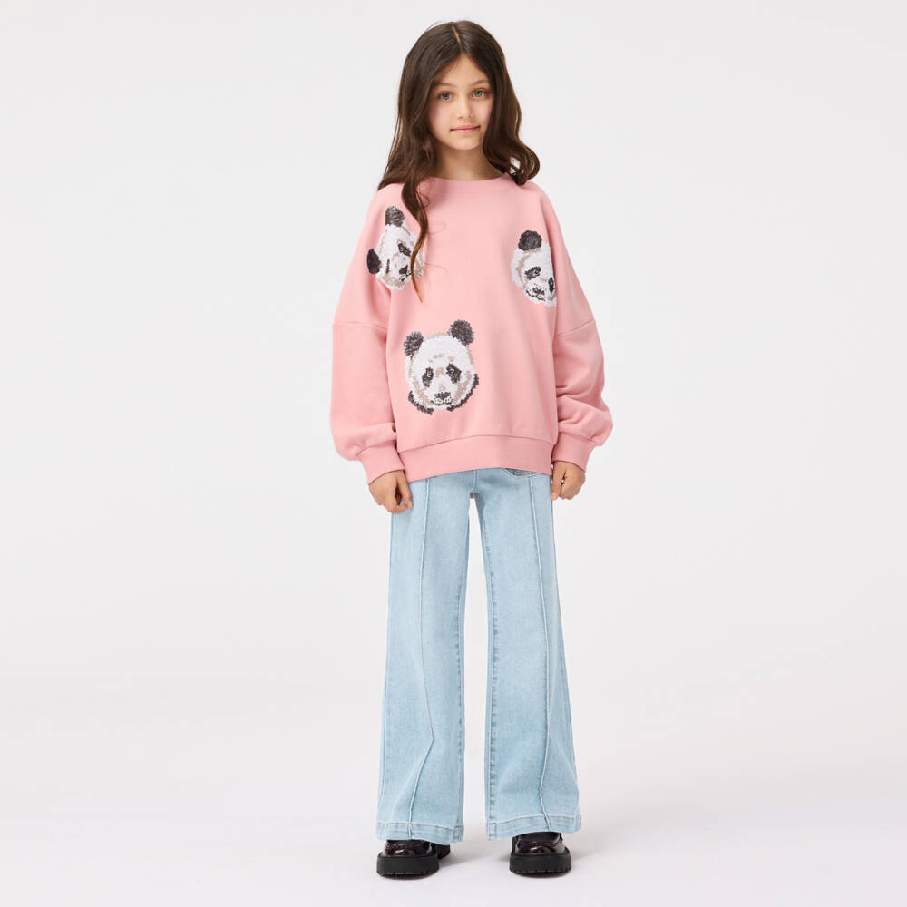 Molo-Широкие джинсы из мягкого синего денима для девочек | Childrensalon Outlet