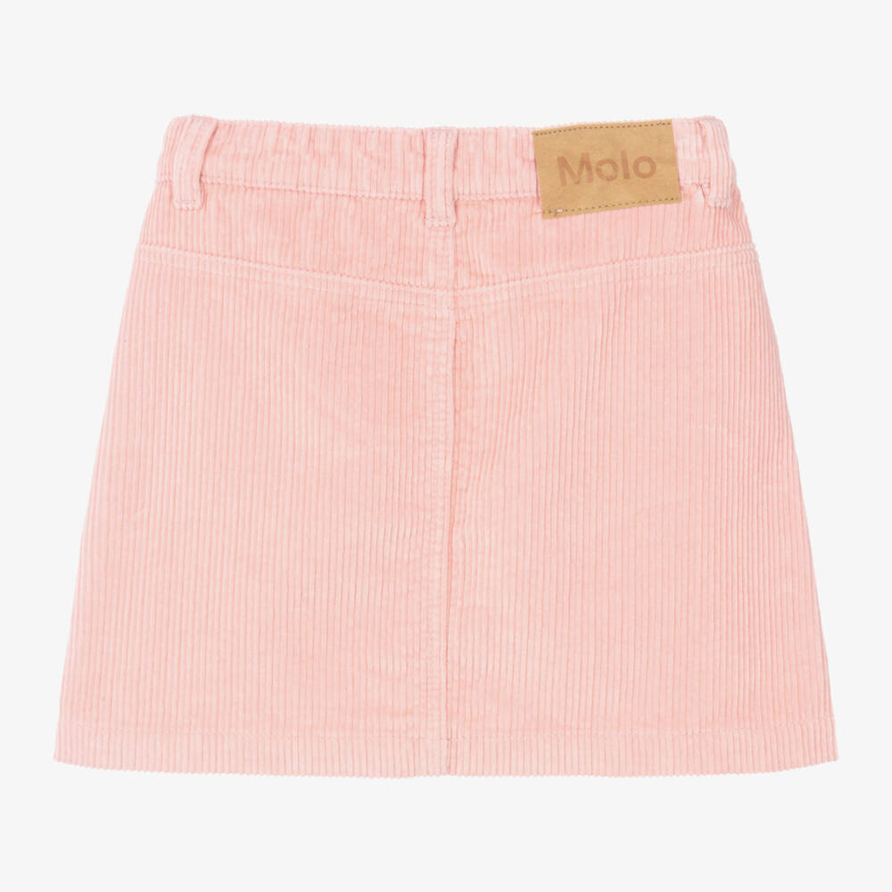 Molo-Girls Soft Pink Cord Skirt | Childrensalon Outlet