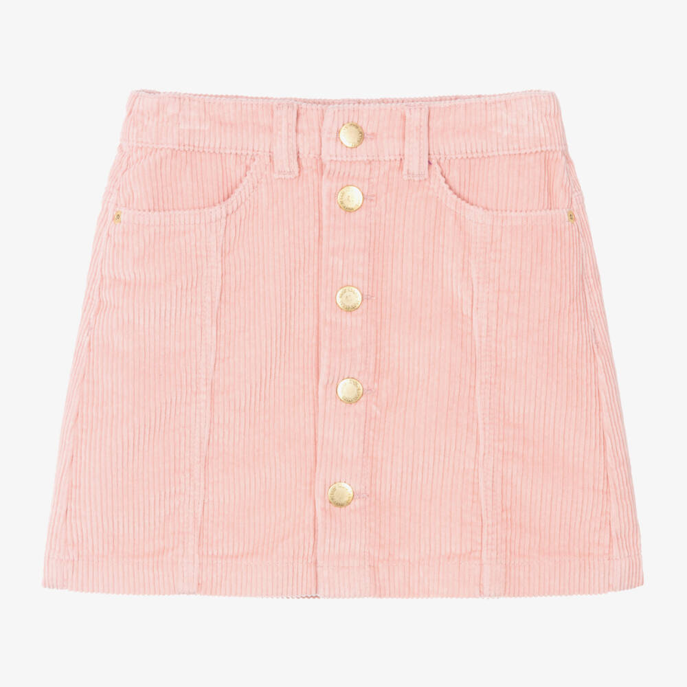 Molo-Girls Soft Pink Cord Skirt | Childrensalon Outlet
