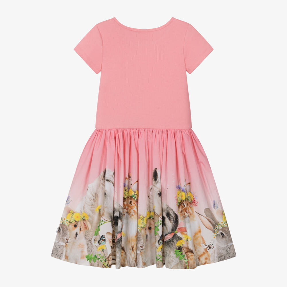 Molo-Girls Soft Pink Creature Dress | Childrensalon Outlet