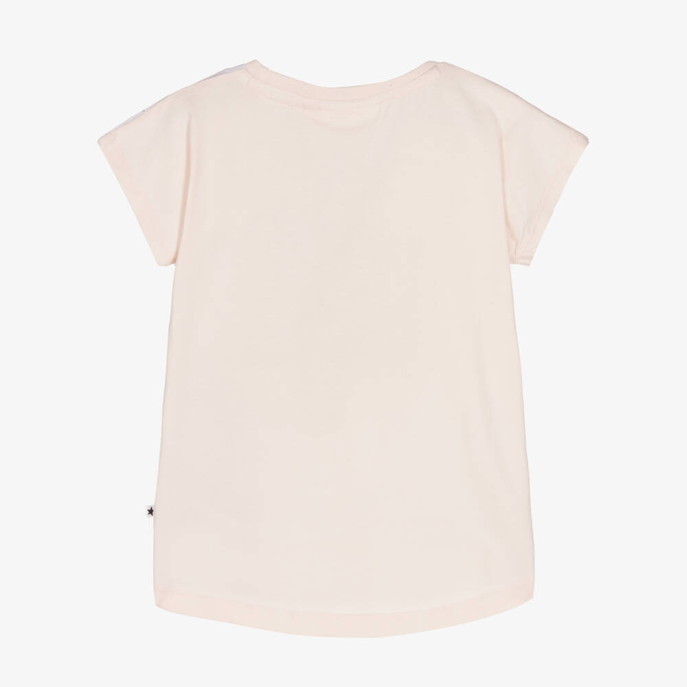 Molo-Girls Soft Pink Giraffe Tee | Childrensalon Outlet