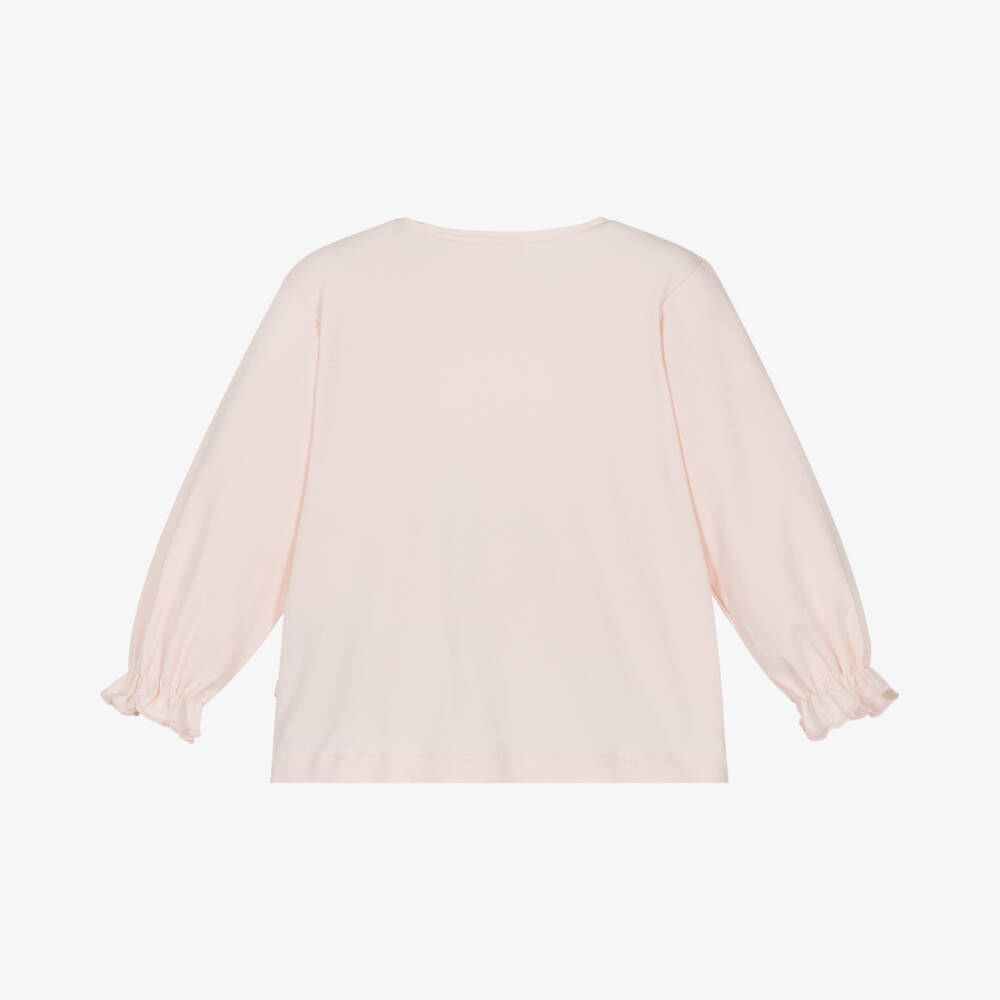 Molo-Girls Soft Pink Rabbit Tee | Childrensalon Outlet