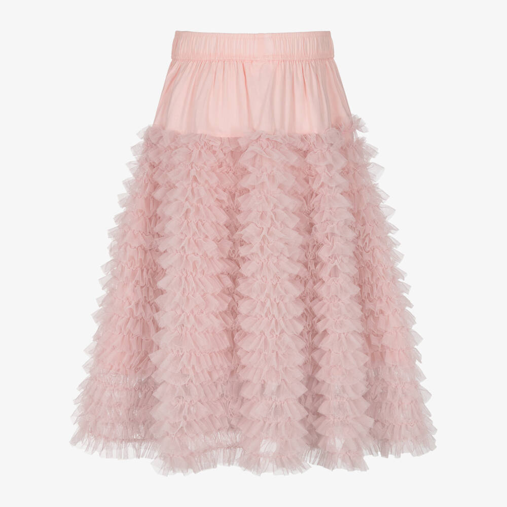 Molo-Юбка из мягкого розового тюля с рюшами для девочек | Childrensalon Outlet