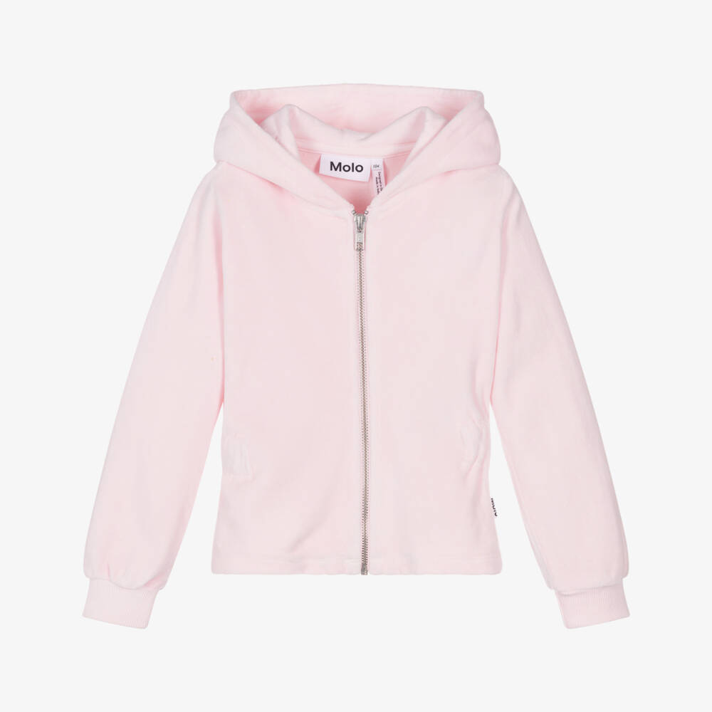 Molo-Мягкая велюровая толстовка на молнии для девочек | Childrensalon Outlet