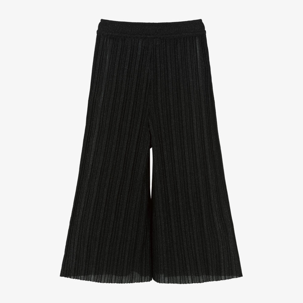 Molo-بنطلون بكسرات كريب لون أسود للبنات | Childrensalon Outlet