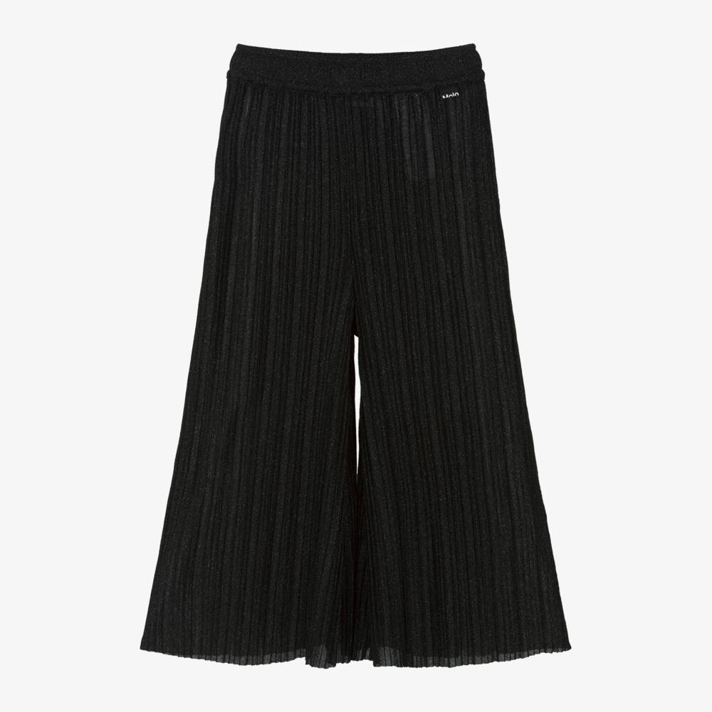 Molo-Girls Sparkling Black Pleated Trousers | Childrensalon Outlet