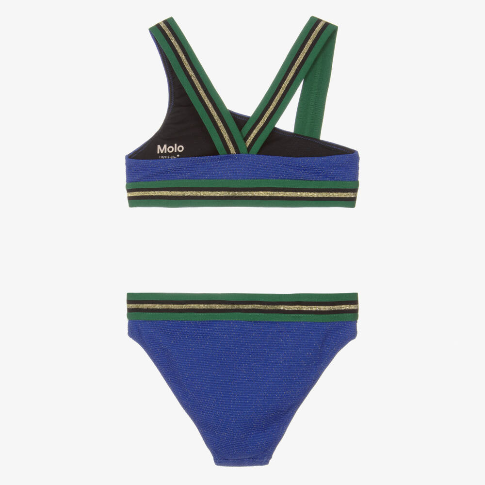 Molo-Girls Sparkling Blue Bikini Set | Childrensalon Outlet