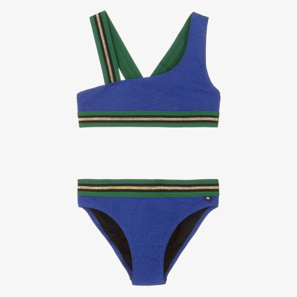 Molo-Girls Sparkling Blue Bikini Set | Childrensalon Outlet