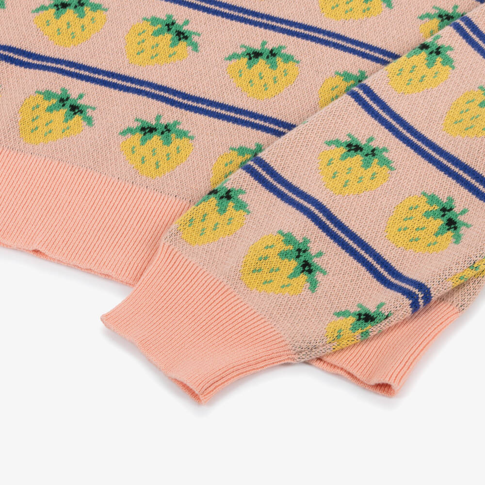 Molo-Джемпер вязаный розовый с клубничным поцелуем для девочек | Childrensalon Outlet