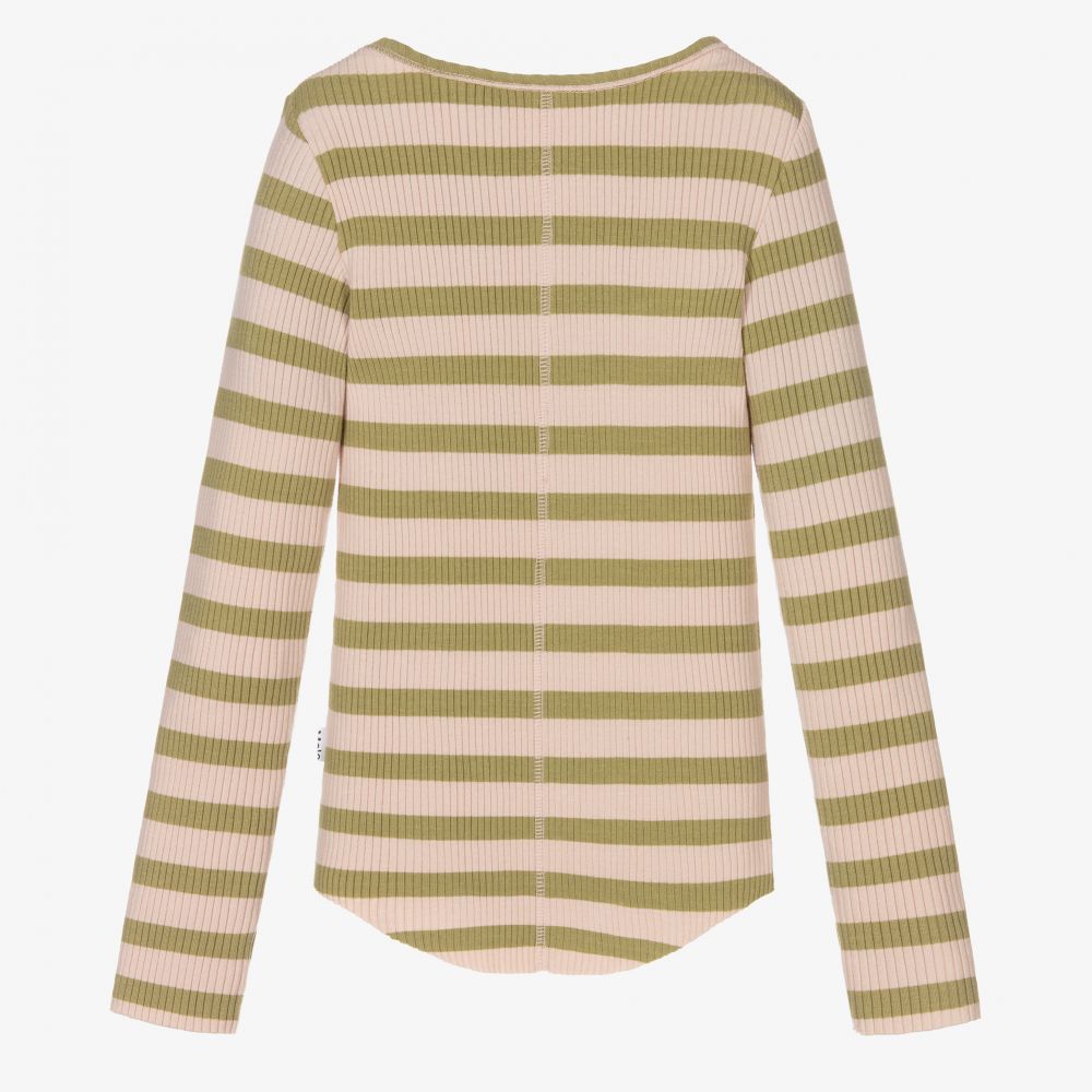 Molo-Girls Striped Cotton Top | Childrensalon Outlet